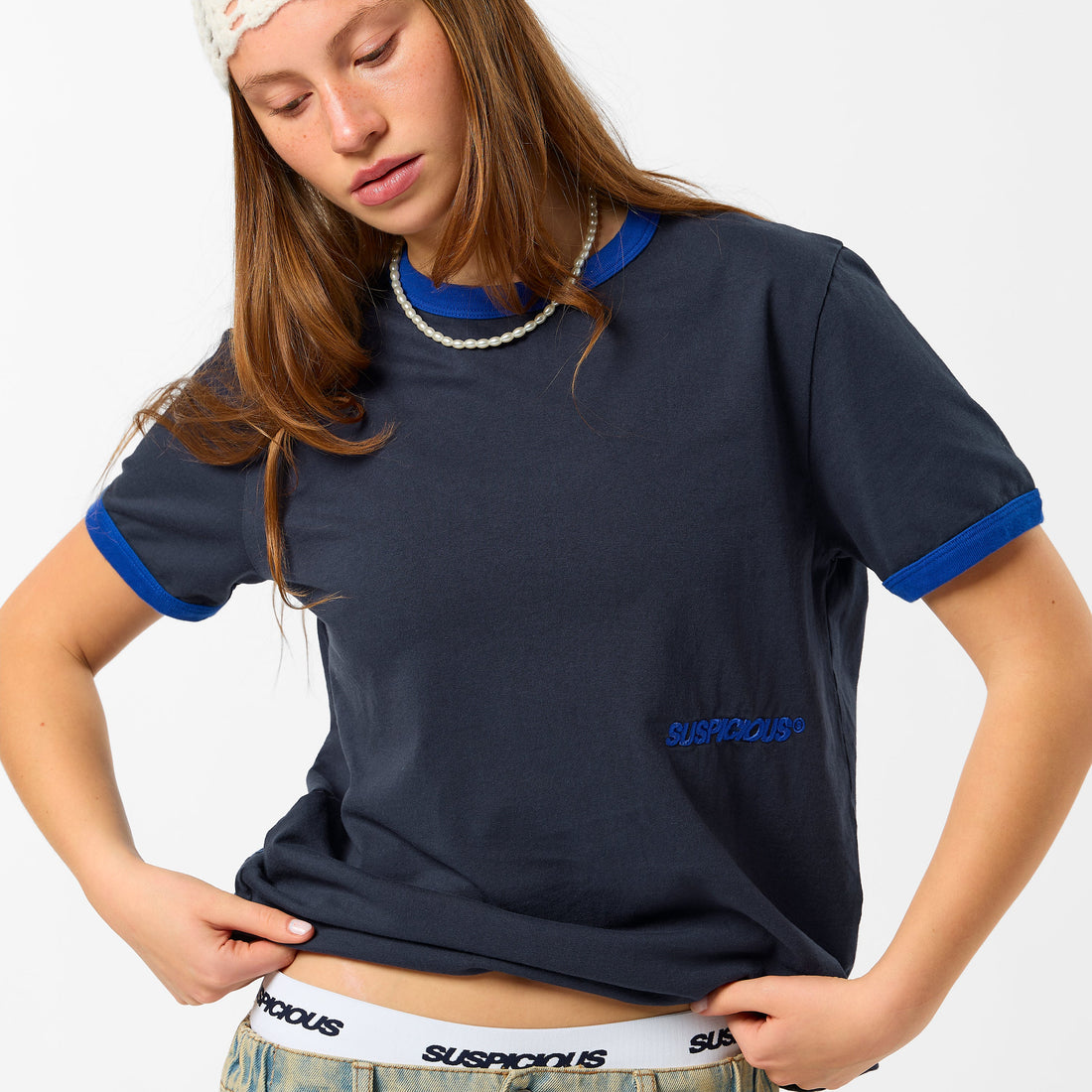 +351 Cotton / 351 Essentials Ringer Tee - Nightfall