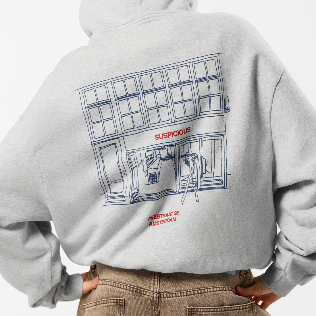 AMS Exclusive / The AMS Store Boxy Hoodie  - Neutral Heather - XXS
