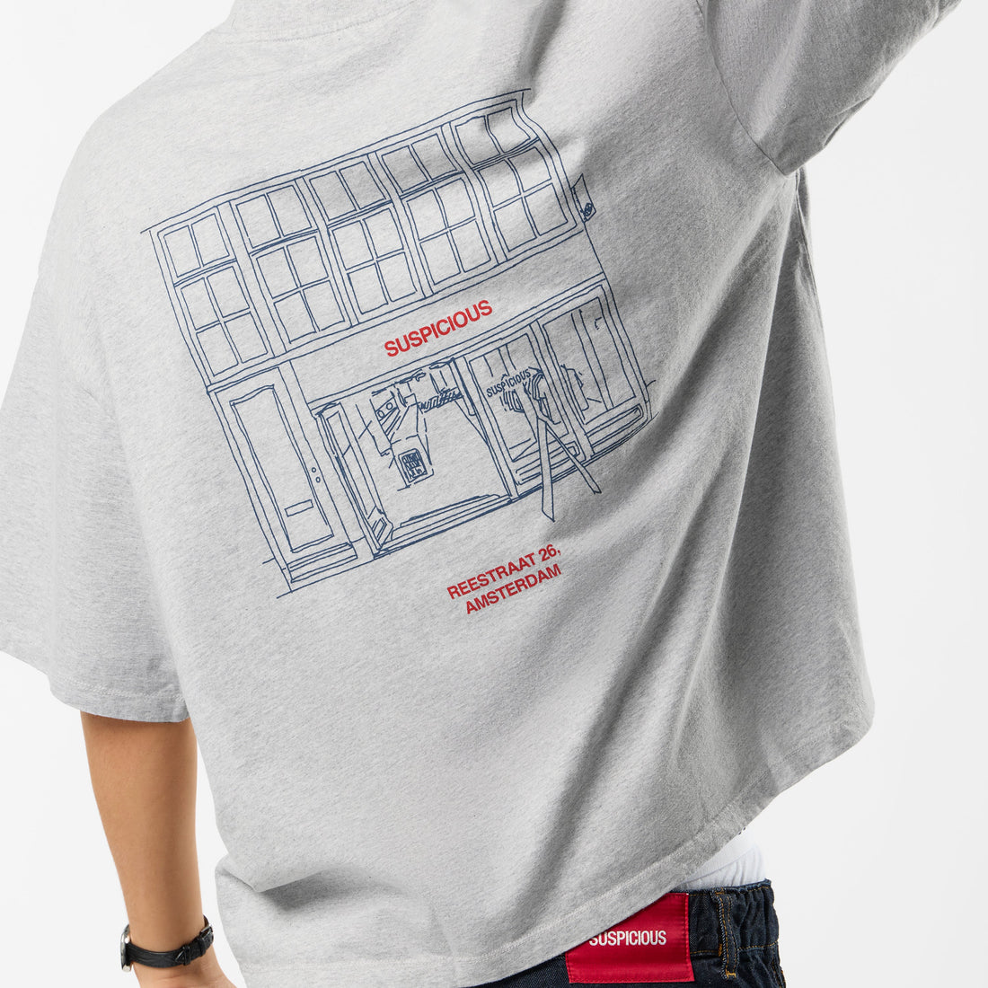 AMS Exclusive / The AMS Store Boxy Tee  - Neutral Heather - XXS