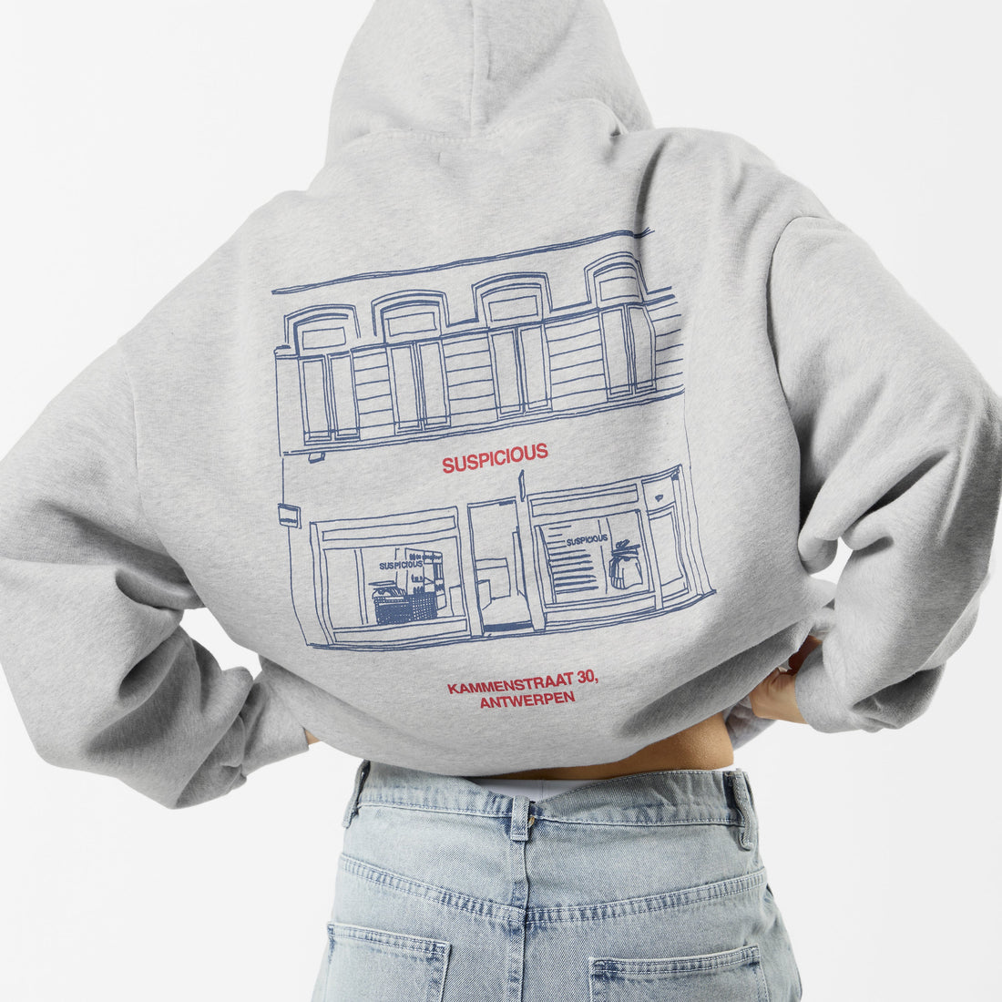 ANT Exclusive / The ANT Store Boxy Hoodie  - Neutral Heather - XXS