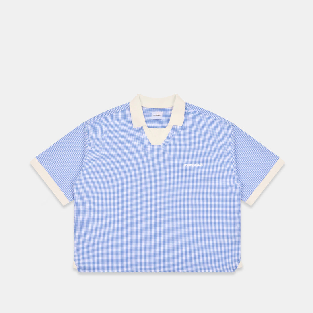 Boat / Check Polo Shirt - Light Blue