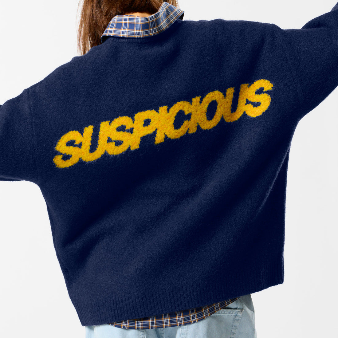 Camo / Base Knitted Sweat - Deep Navy
