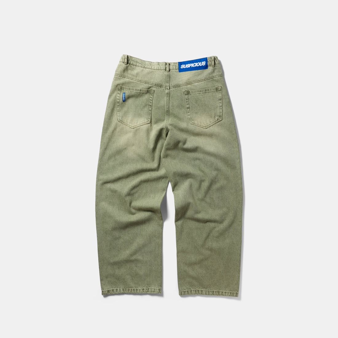 Basics / Basic Baggy Jeans - Washed Green