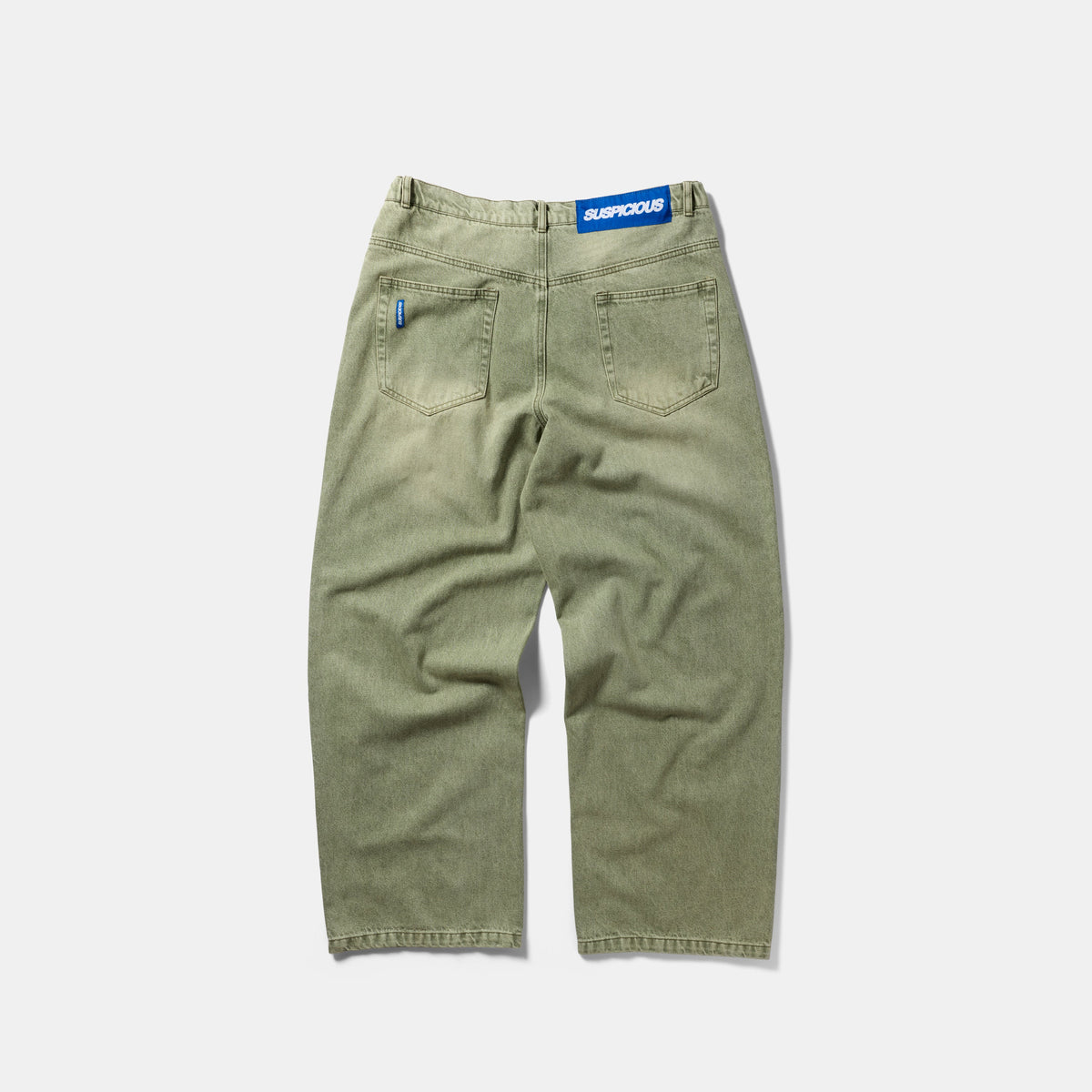 Basics / Basic Baggy Jeans - Washed Green