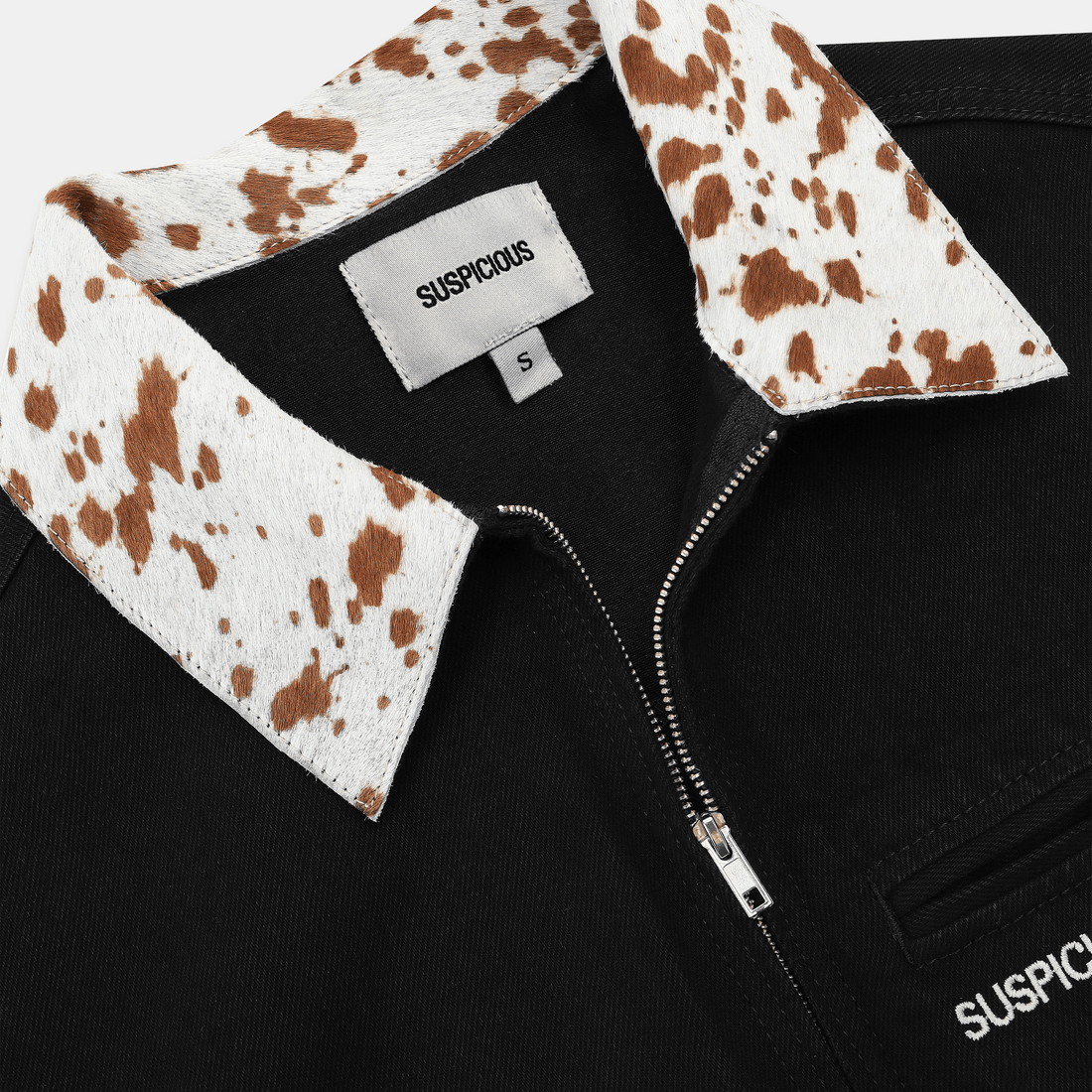 Daisy Denim Zip-Up Jacket - Black