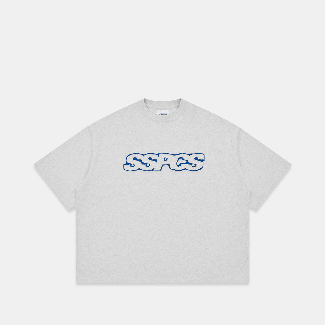 Summer Stripes / Blue Layered SSPCS Applique Tee - Ash