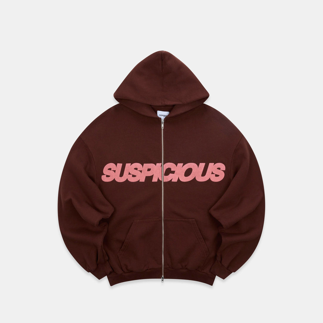 Camo / Base Zip-Up Hoodie - Burnt Mahogany - XXS