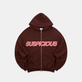 Camo / Base Zip-Up Hoodie - Burnt Mahogany - XXS