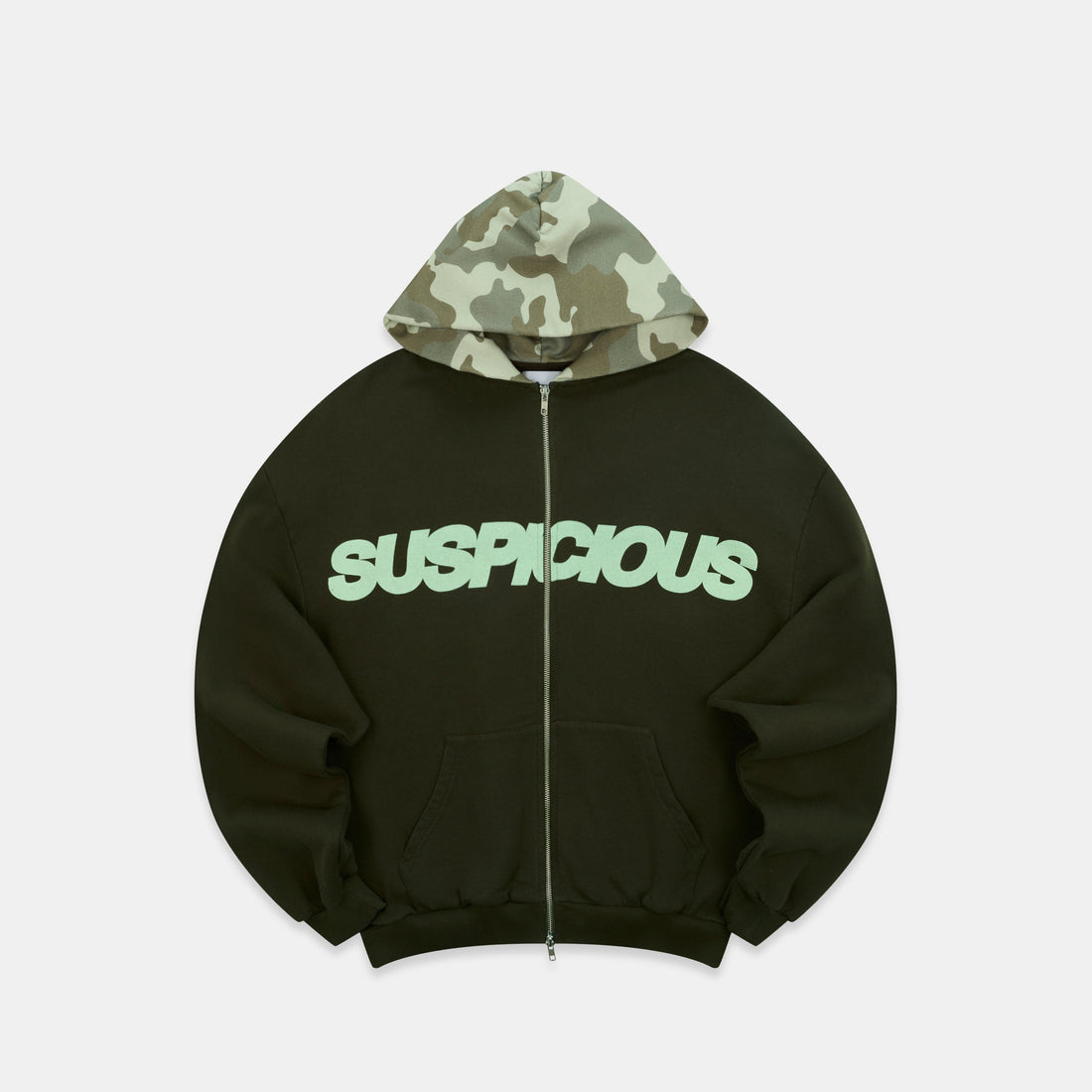 Camo / Base Zip-Up Hoodie - Tarmac