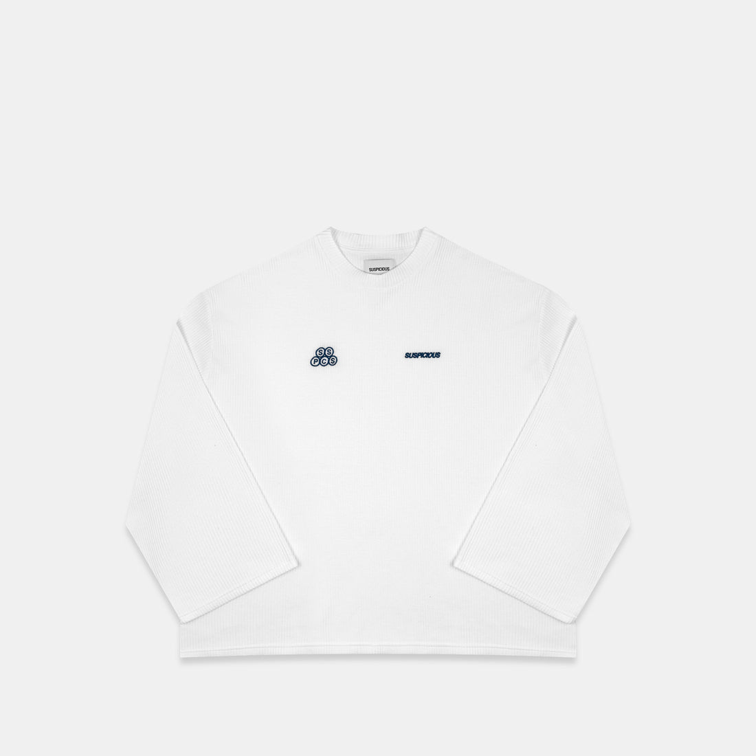 Bestsellers Variants / Offset Waffle Longsleeve - white