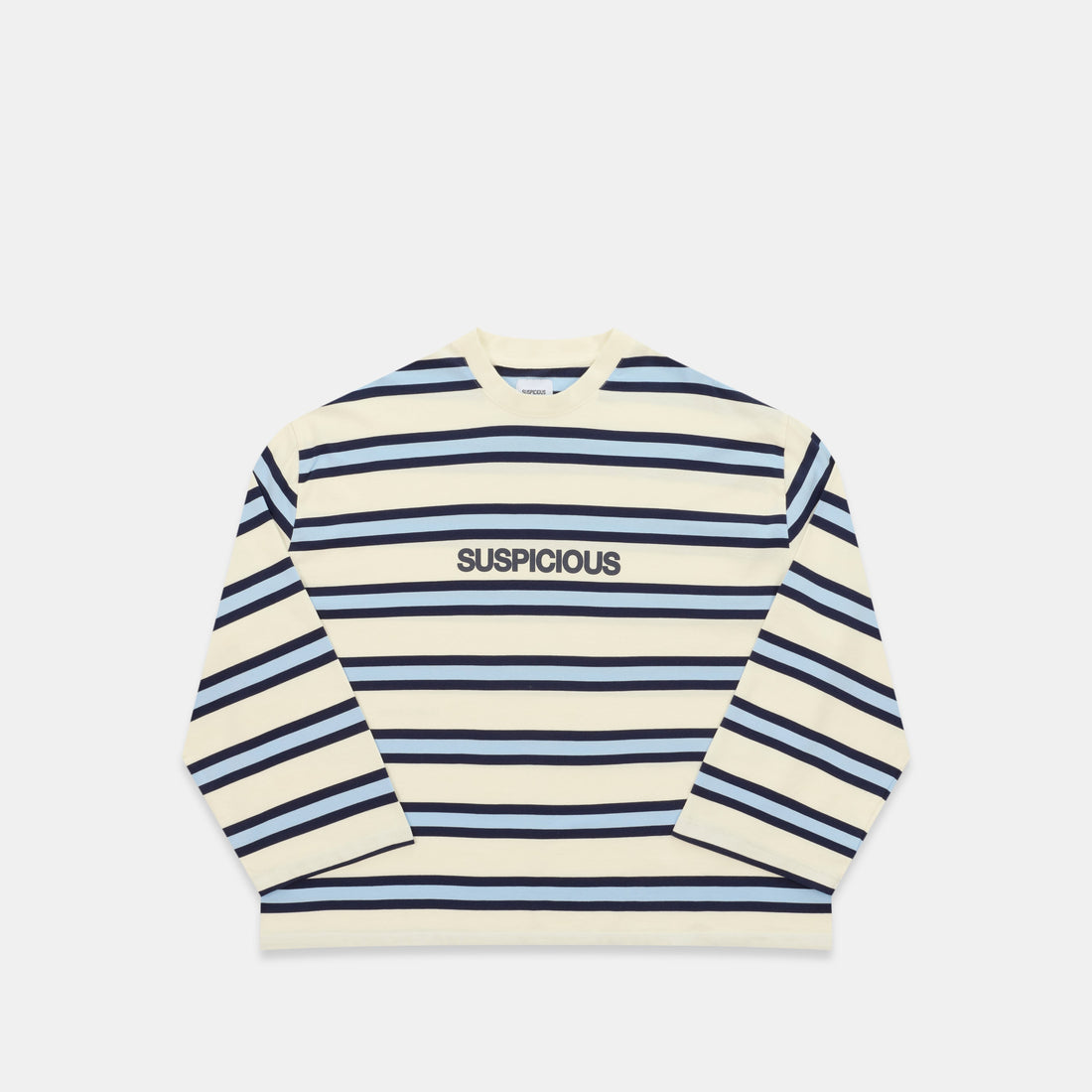 Spring 1 / Suspicious Striped Longsleeve - Natural & Blue