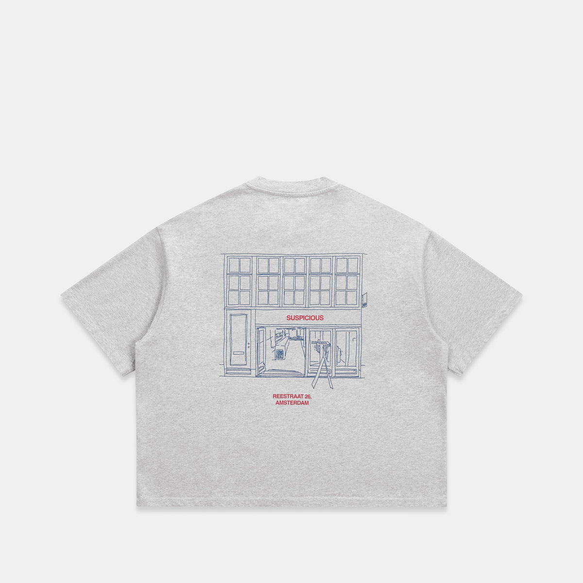 AMS Exclusive / The AMS Store Boxy Tee  - Neutral Heather - XXS