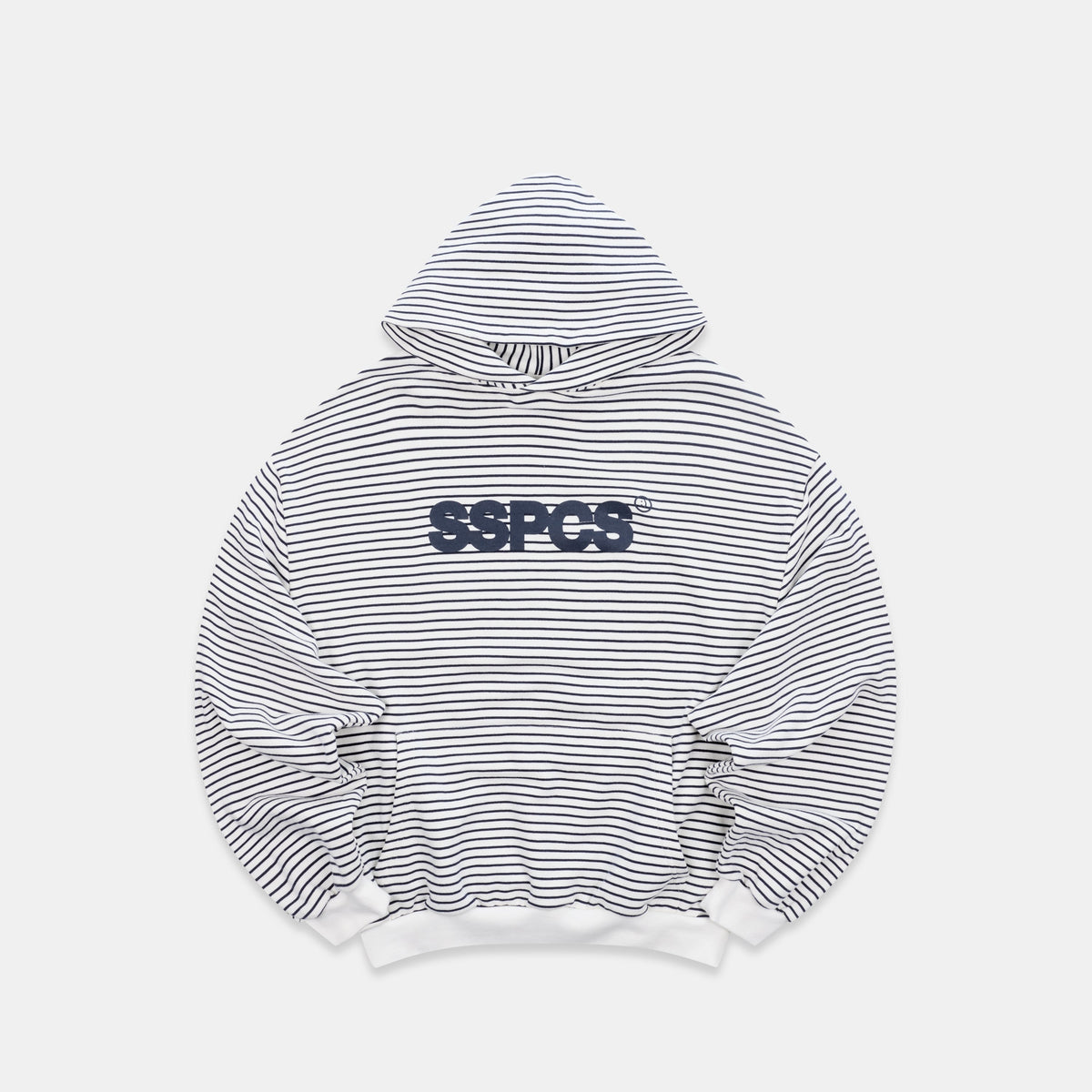 Polkaline / The SSPCS Striped Hoodie - White