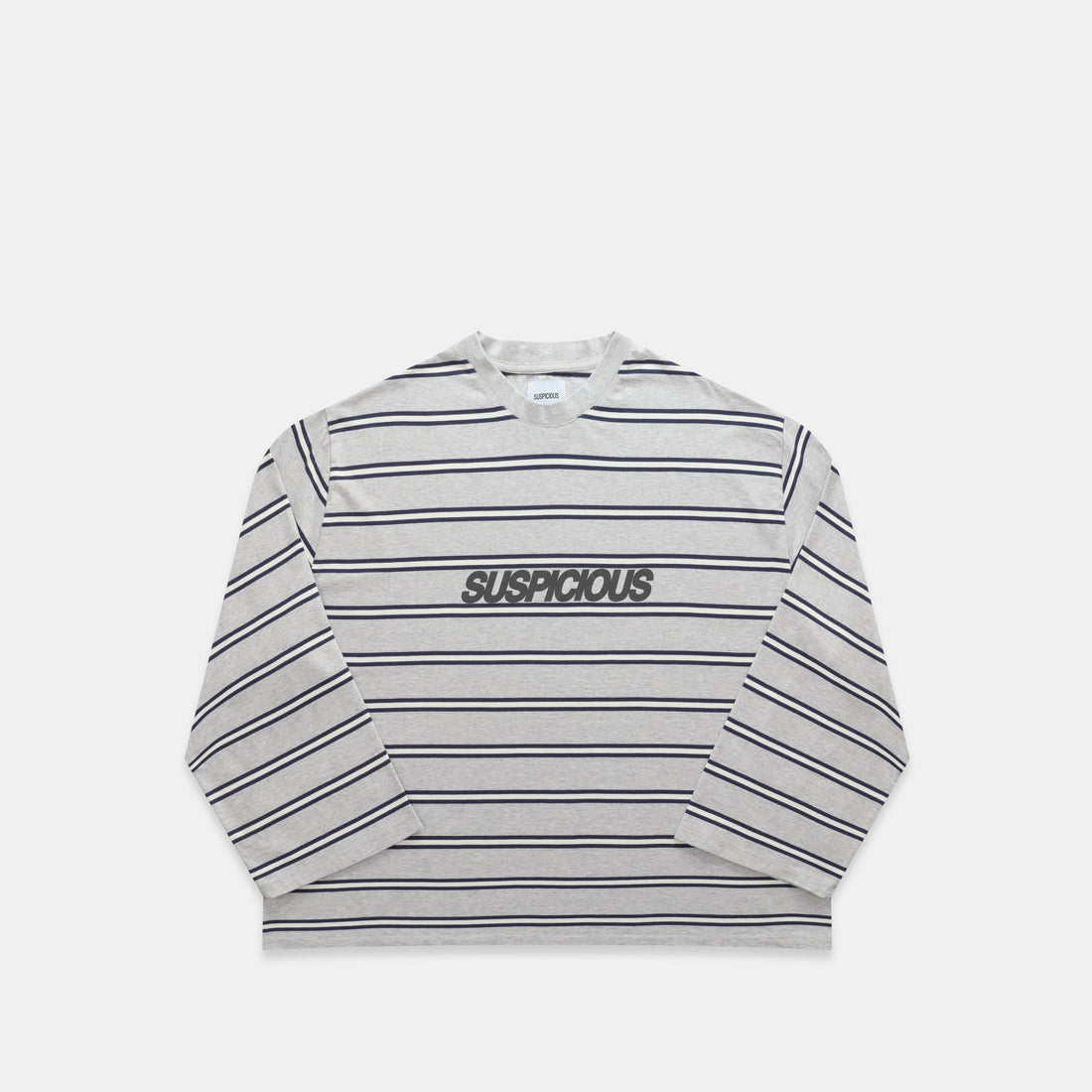 Bestsellers Variants / The Slanted Striped Longsleeve - Heather Grey