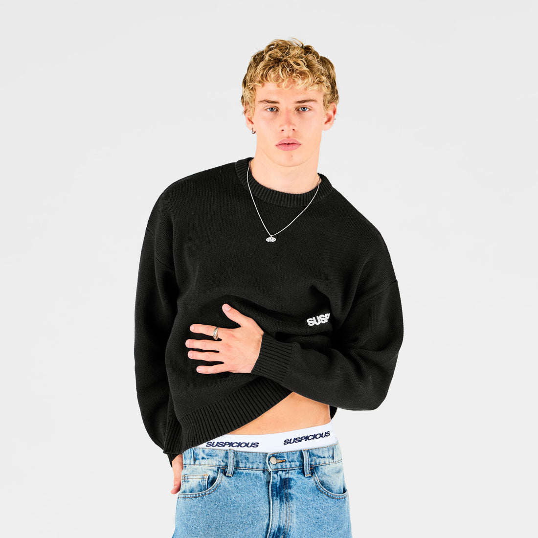 End Of Summer / Core Knitted Crew - Black