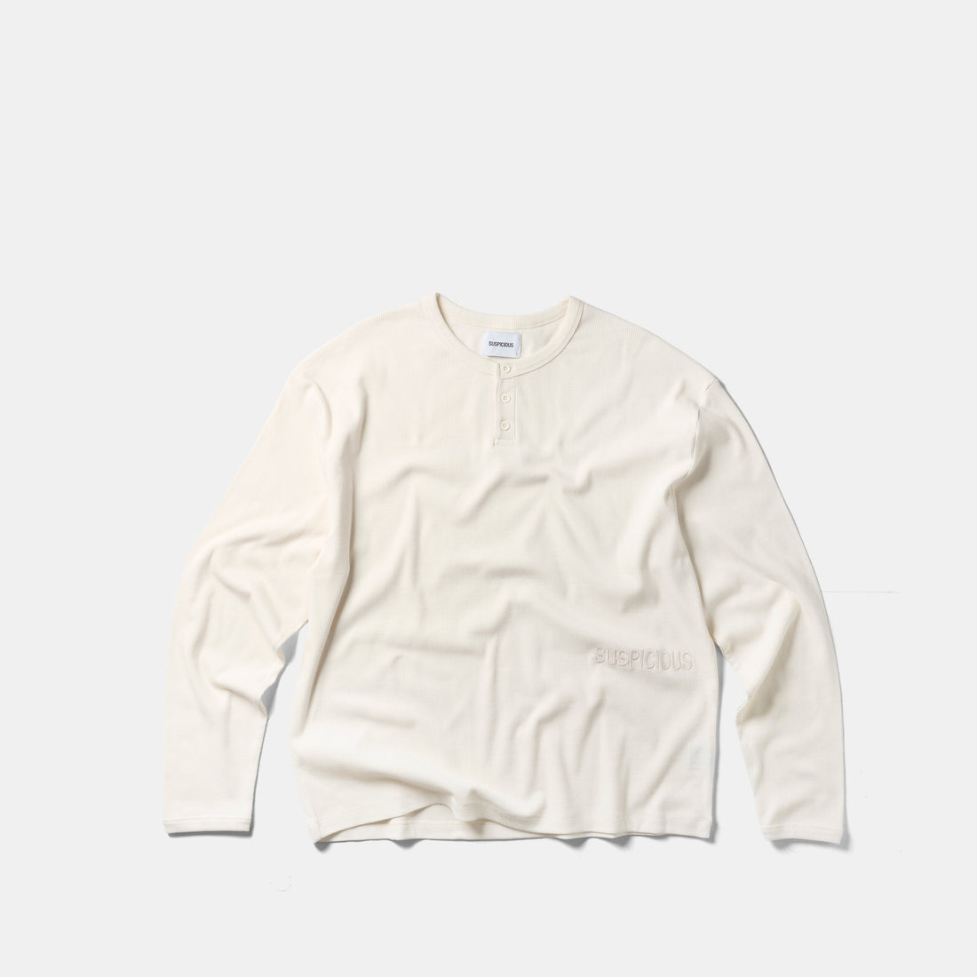 Core / Core Ribbed Henley Longsleeve - Natural