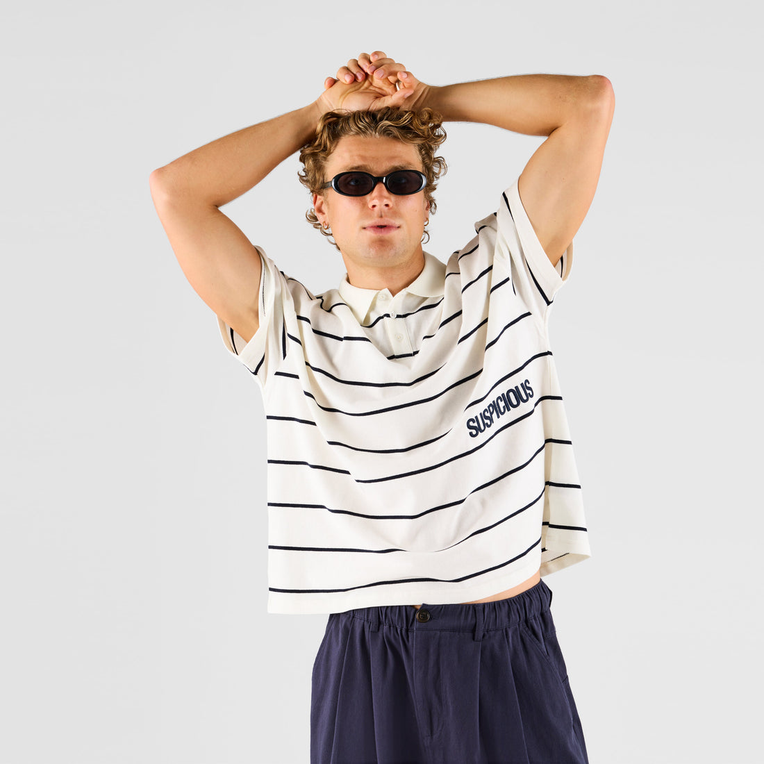 Core / Core Striped Piquet Polo - Natural