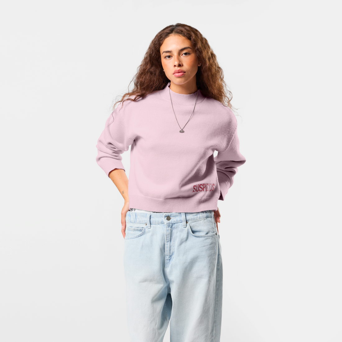 Winter2 / Core W High Neck Knit - Icy Orchid