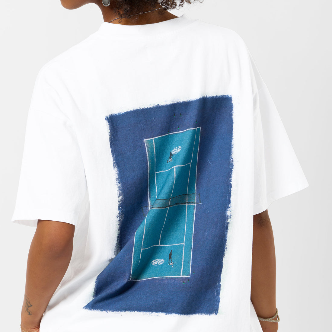 Bestsellers Variants / Court Vision Tee - White & Nightfall
