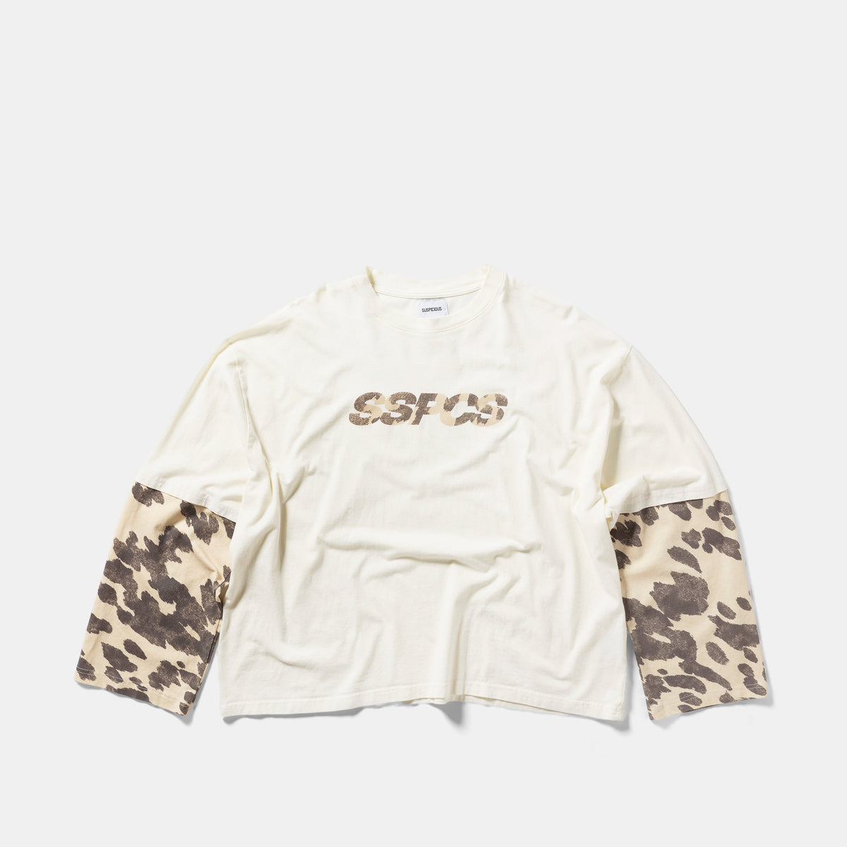 Suspicious Cowboys / Cow Layered Longsleeve - Natural