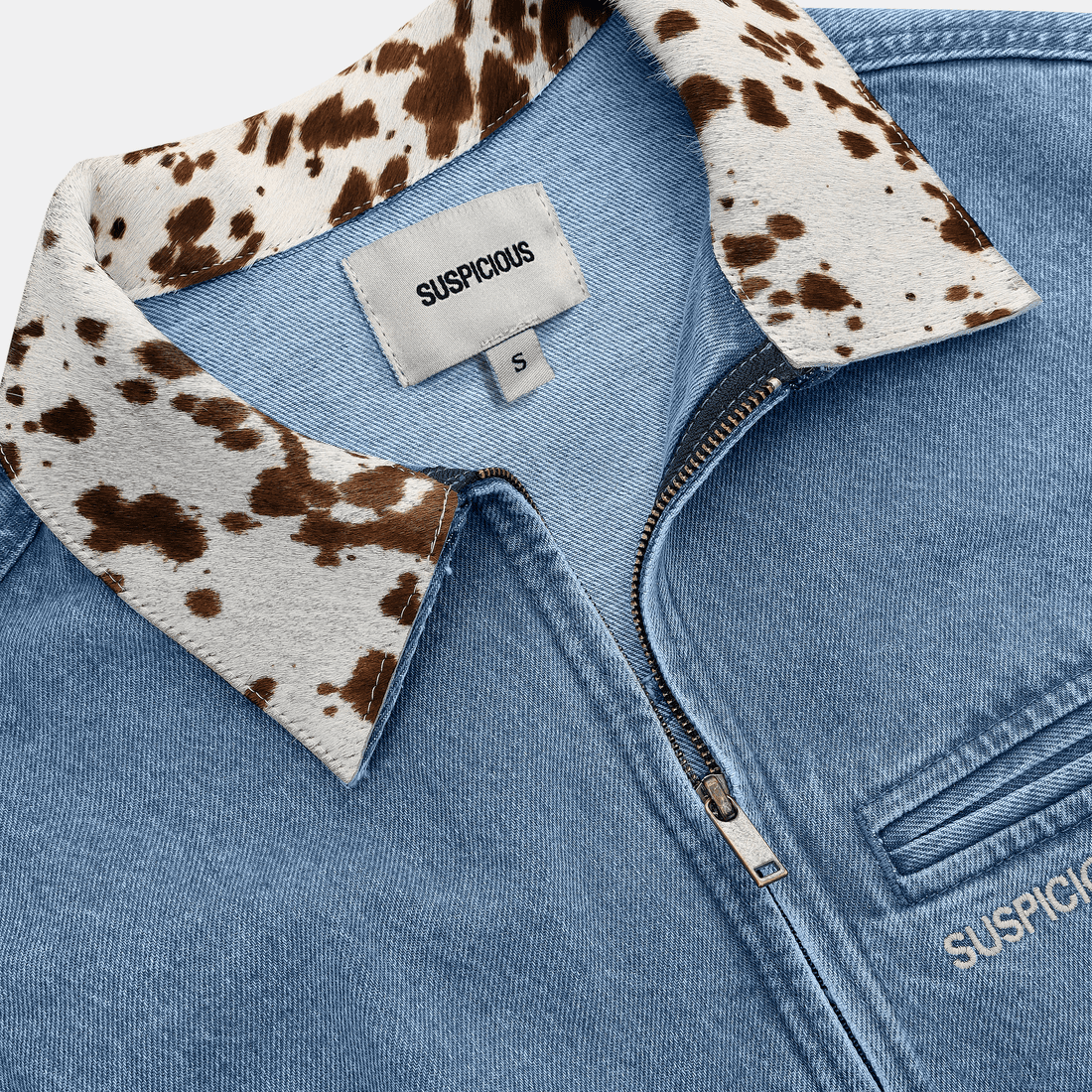 Bella Denim Zip-Up Jacket - Mediterranean Blue
