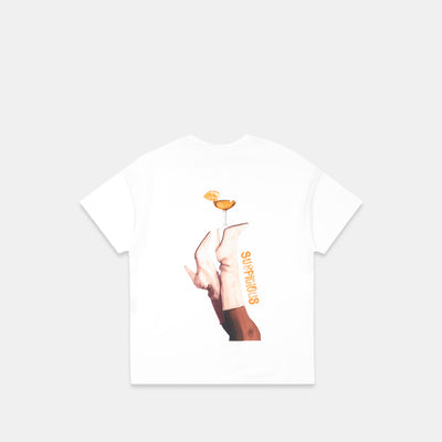 Bestsellers Variants / Dirty Heels Tee - White & Orange
