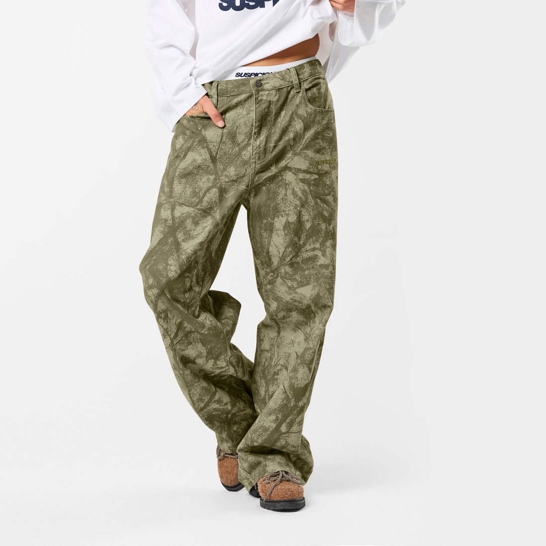 Softground / Essentials Baggy Jeans - Faded Leafs