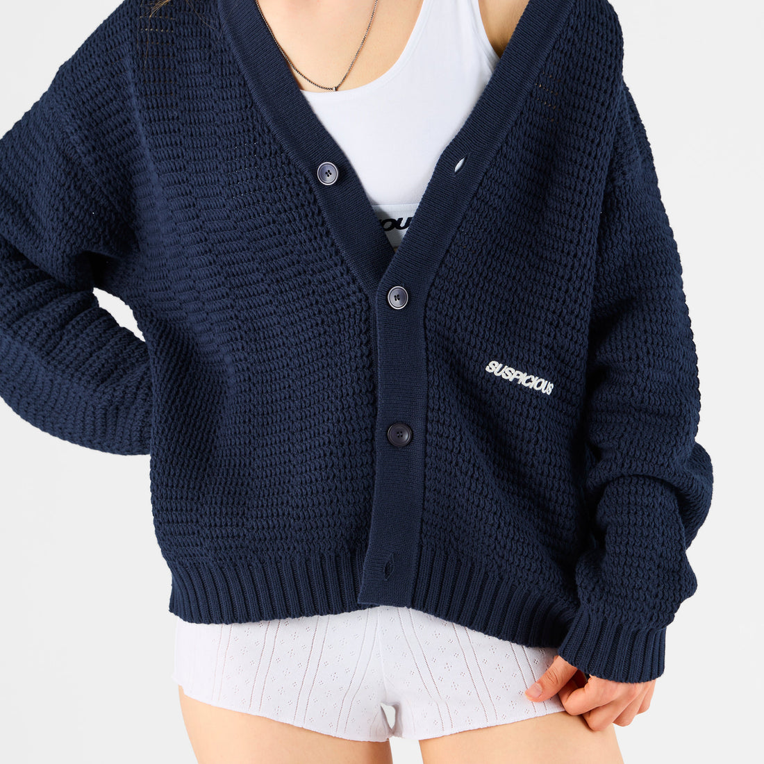 Boat / Essentials Crochet Cardigan - Nightfall