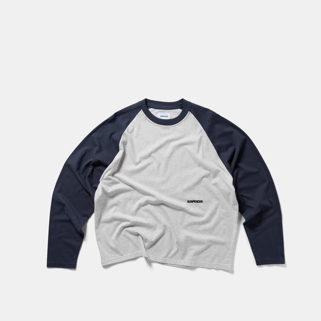 End Of Summer / Essentials Raglan Longsleeve - Heather Grey & Nightfall
