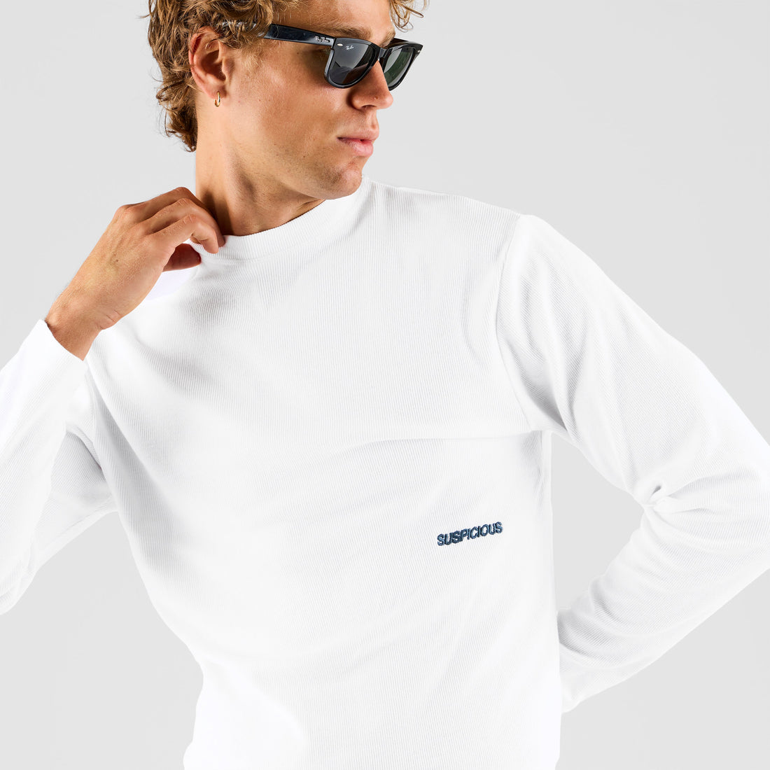 Boat / Essentials Rib Longsleeve - White