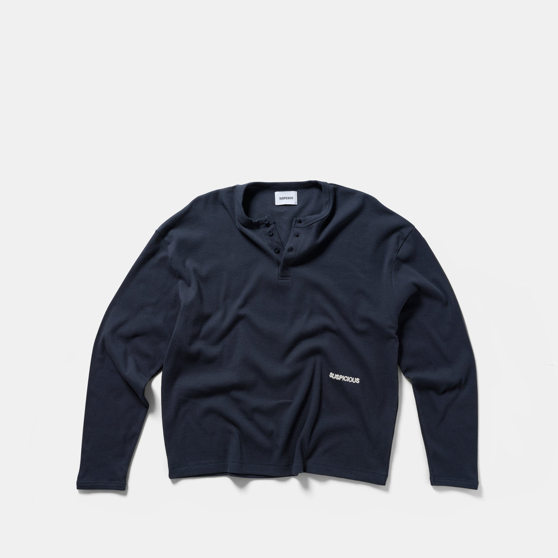 End Of Summer / Essentials Ribbed Henley Longsleeve - Nightfall