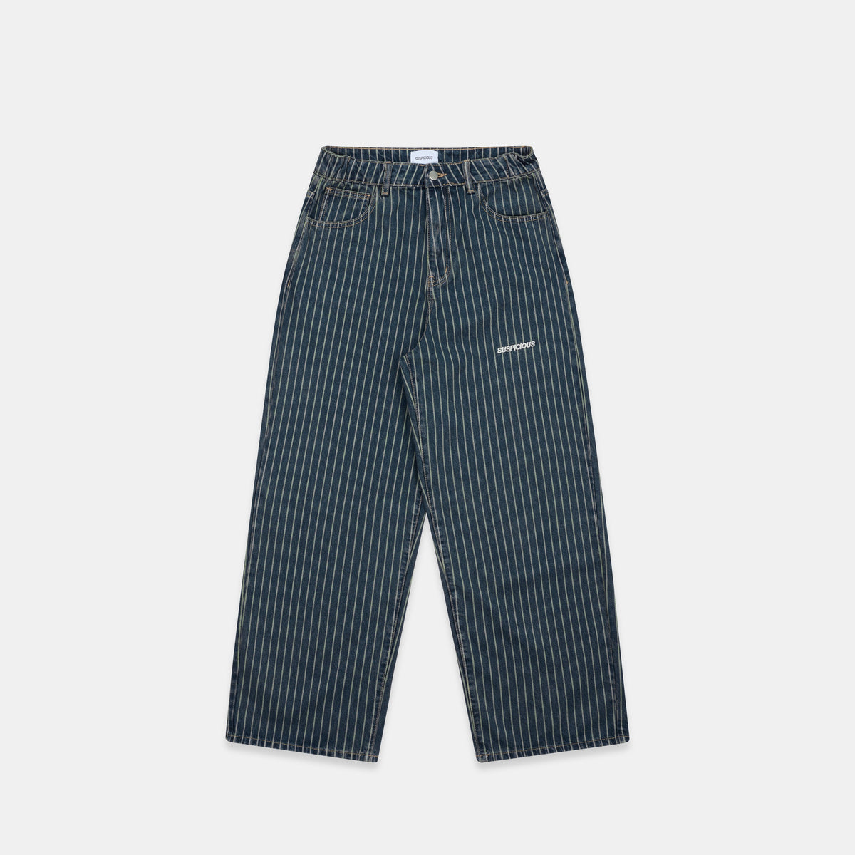 Boat / Essentials Striped Baggy Jeans - Indigo