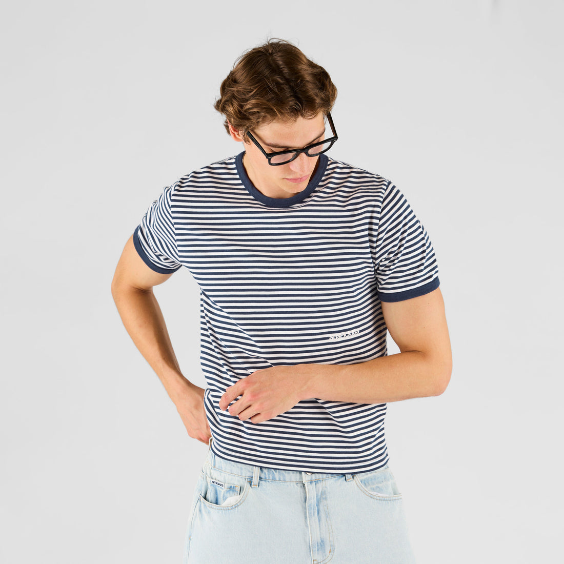 Summer Breeze / Essentials Striped Ringer Tee - Nightfall
