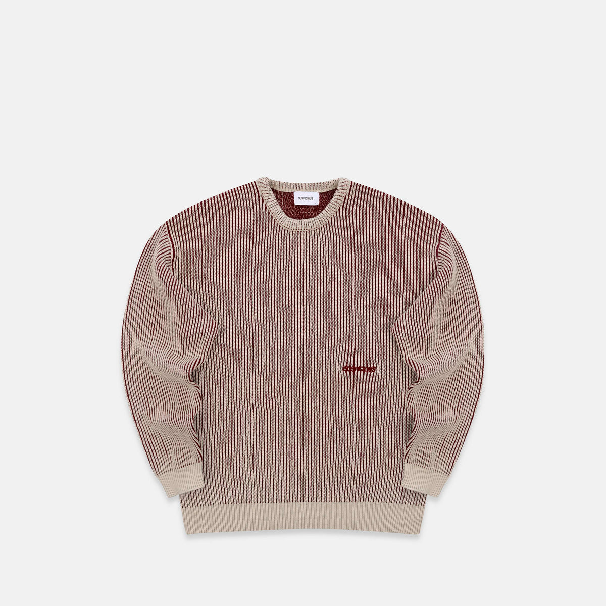 Leopard / Essentials Vintage Knitted Sweat - Burgundy