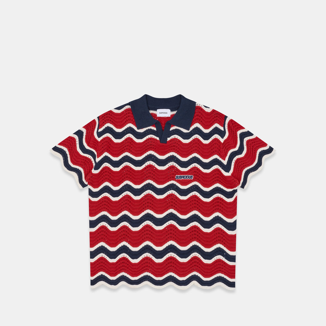 Boat / Essentials Wavy Polo - Nightfall & Red