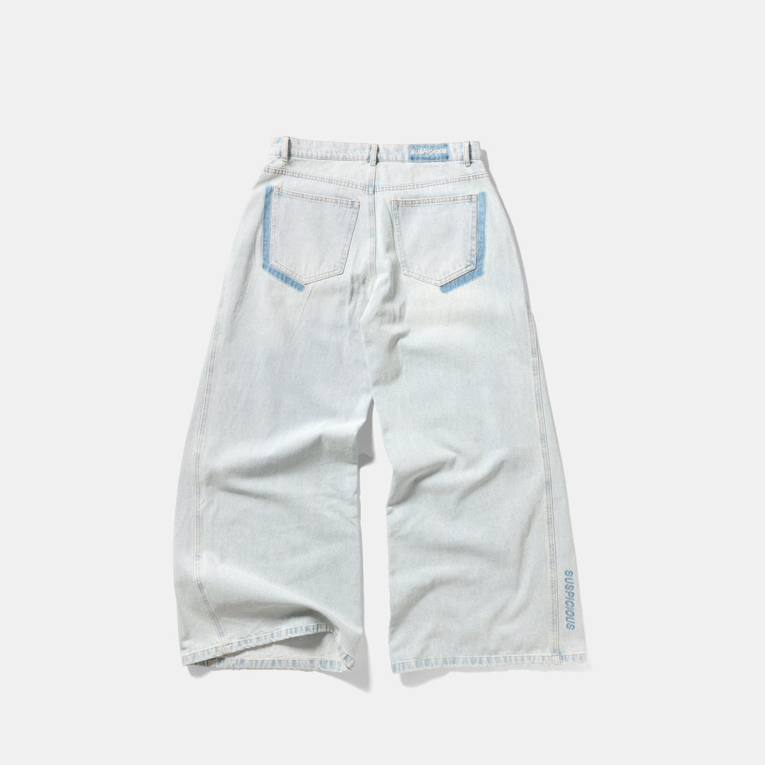 Suspicious Cowboys / Faded Pockets W Wide Jeans - Bleached