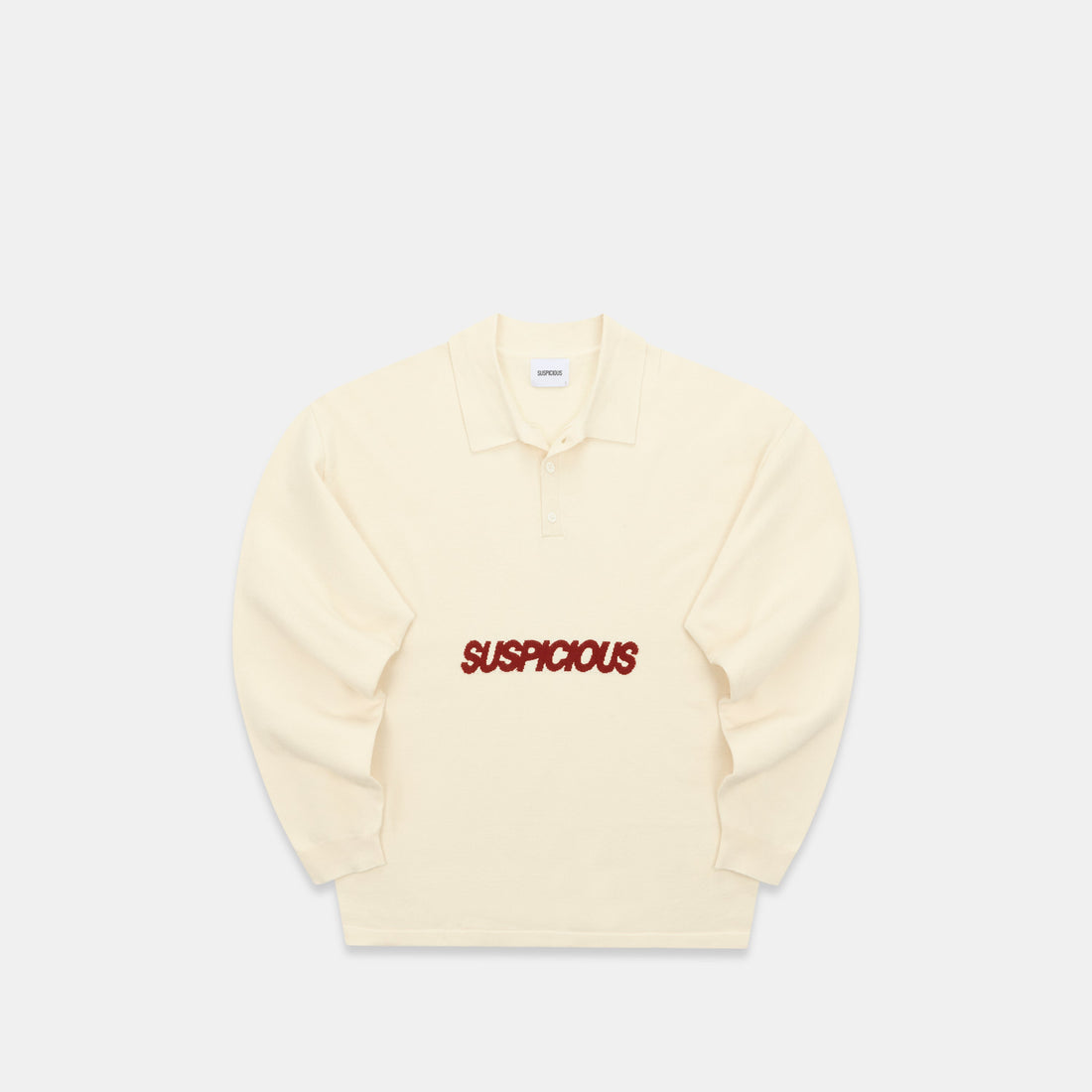 Winter3 / Icon Knitted Longsleeve Polo - Natural