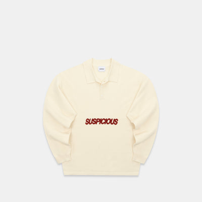 Winter3 / Icon Knitted Longsleeve Polo - Natural