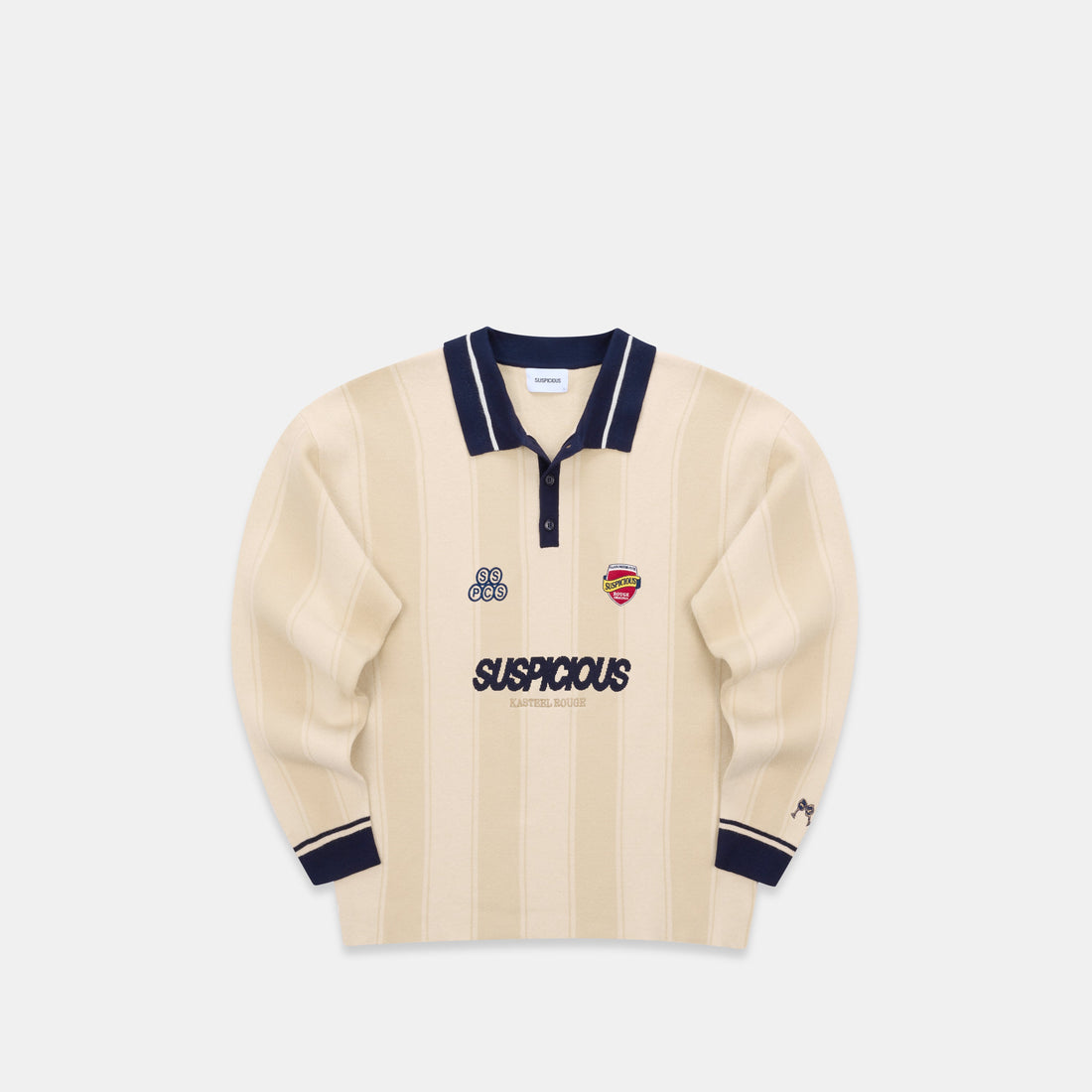 Winter4 / Kasteel Longsleeve Knitted Polo - Washed Clay