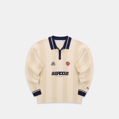 Winter4 / Kasteel Longsleeve Knitted Polo - Washed Clay