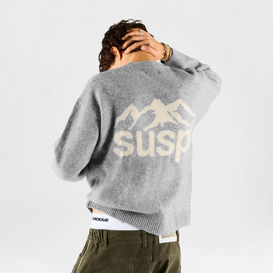 Fall 1 / Landscape Knitted Sweat - Heather Grey