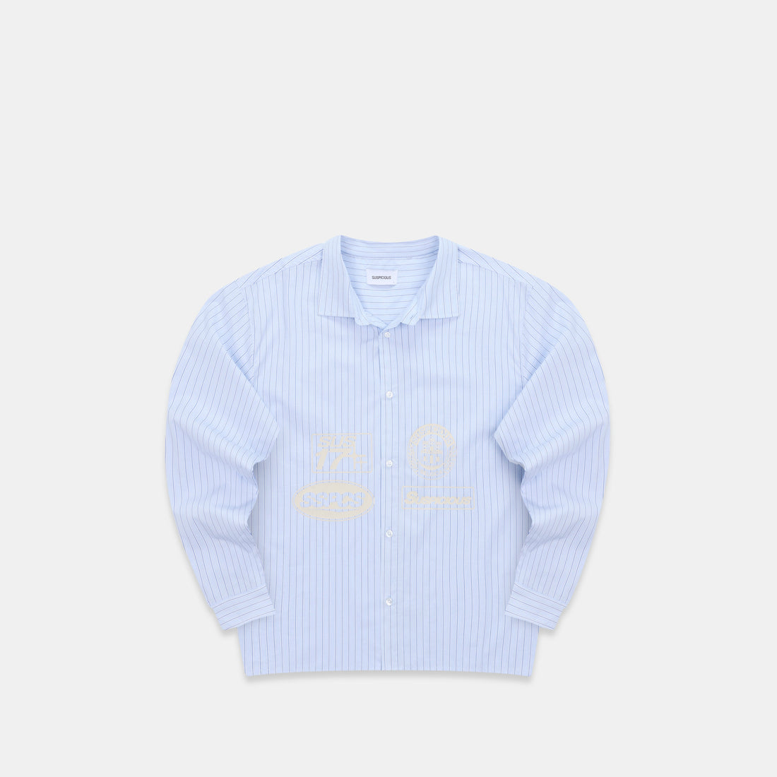 Off Season / Line Up Striped Longsleeve Shirt - Light Blue