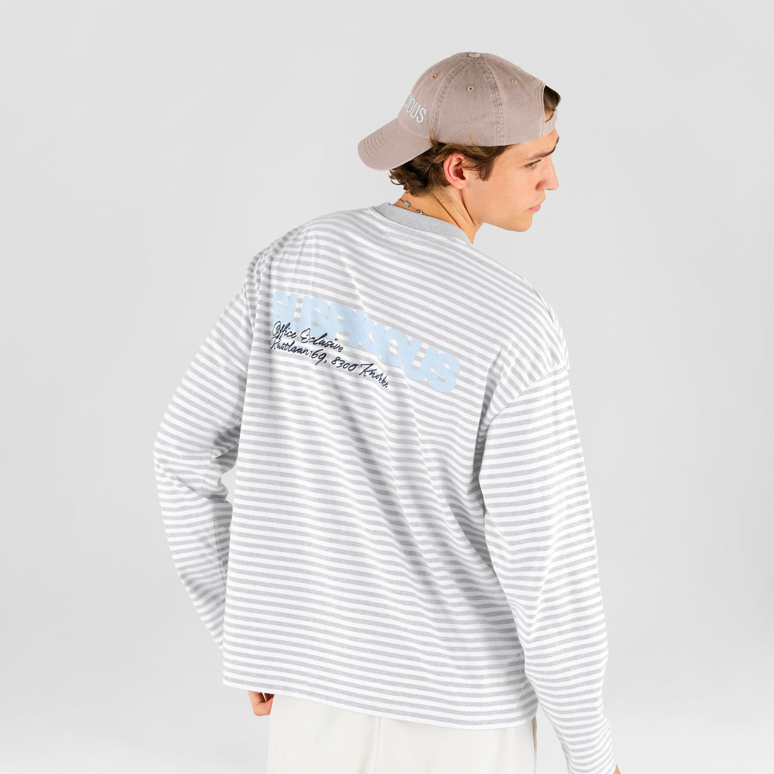 Knokke / Offline Block Party Striped Longsleeve - Ash & White