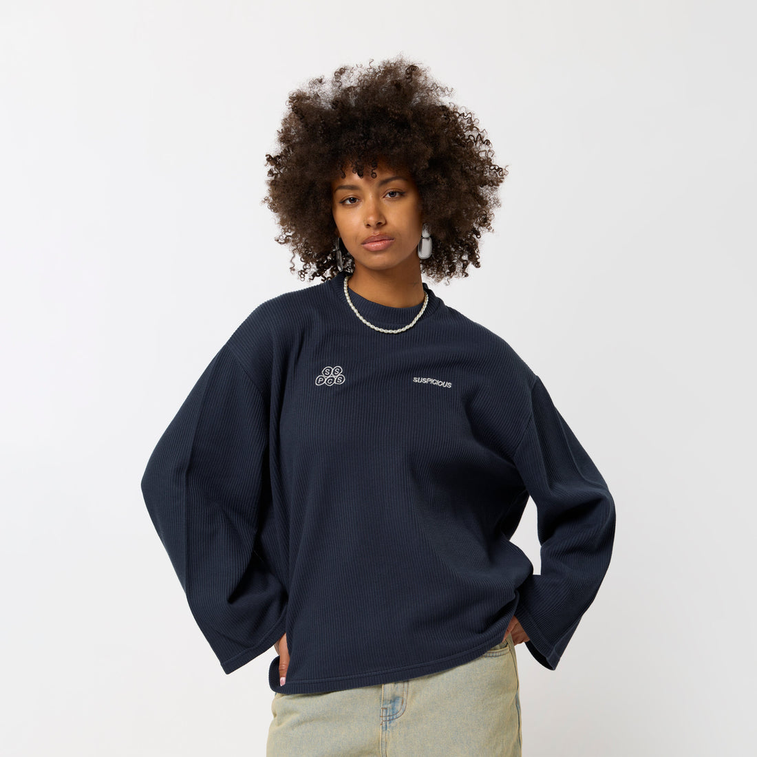 Bestsellers Variants / Offset Waffle Longsleeve - Nightfall