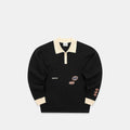 Winter3 / Patch Patrol Knitted Longsleeve Polo - Black