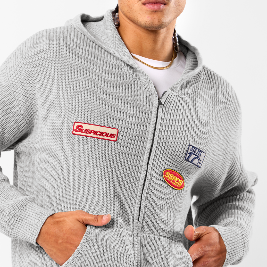 Winter3 / Patch Patrol Vintage Zip-Up - Neutral Heather