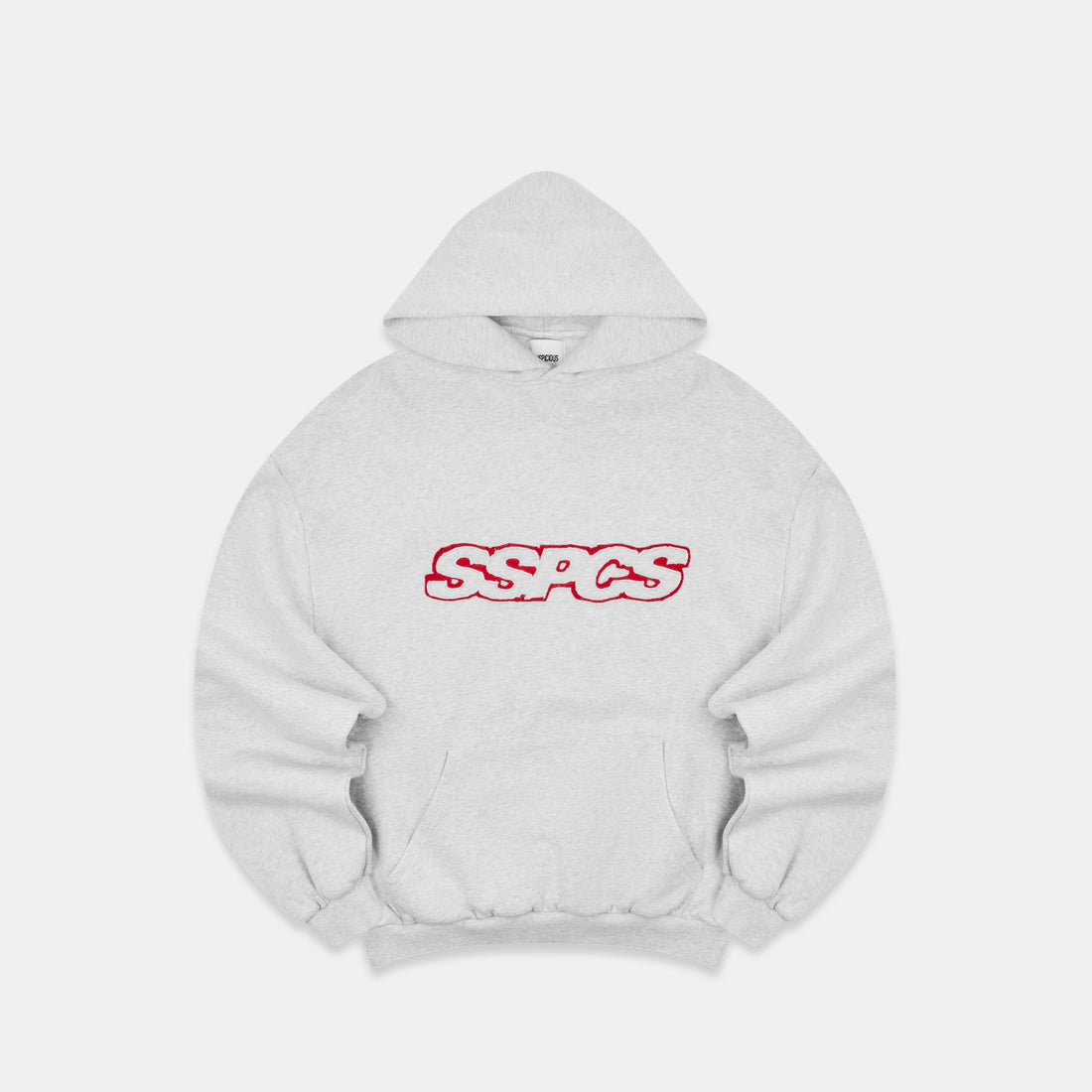 Summer Stripes / Red Layered SSPCS Applique Hoodie - Ash