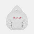 Summer Stripes / Red Layered SSPCS Applique Hoodie - Ash