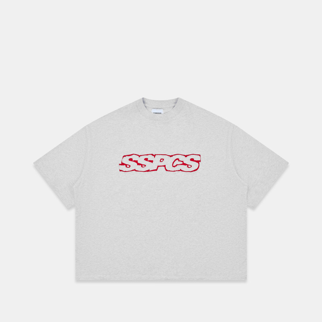 Summer Stripes / Red Layered SSPCS Applique Tee - Ash