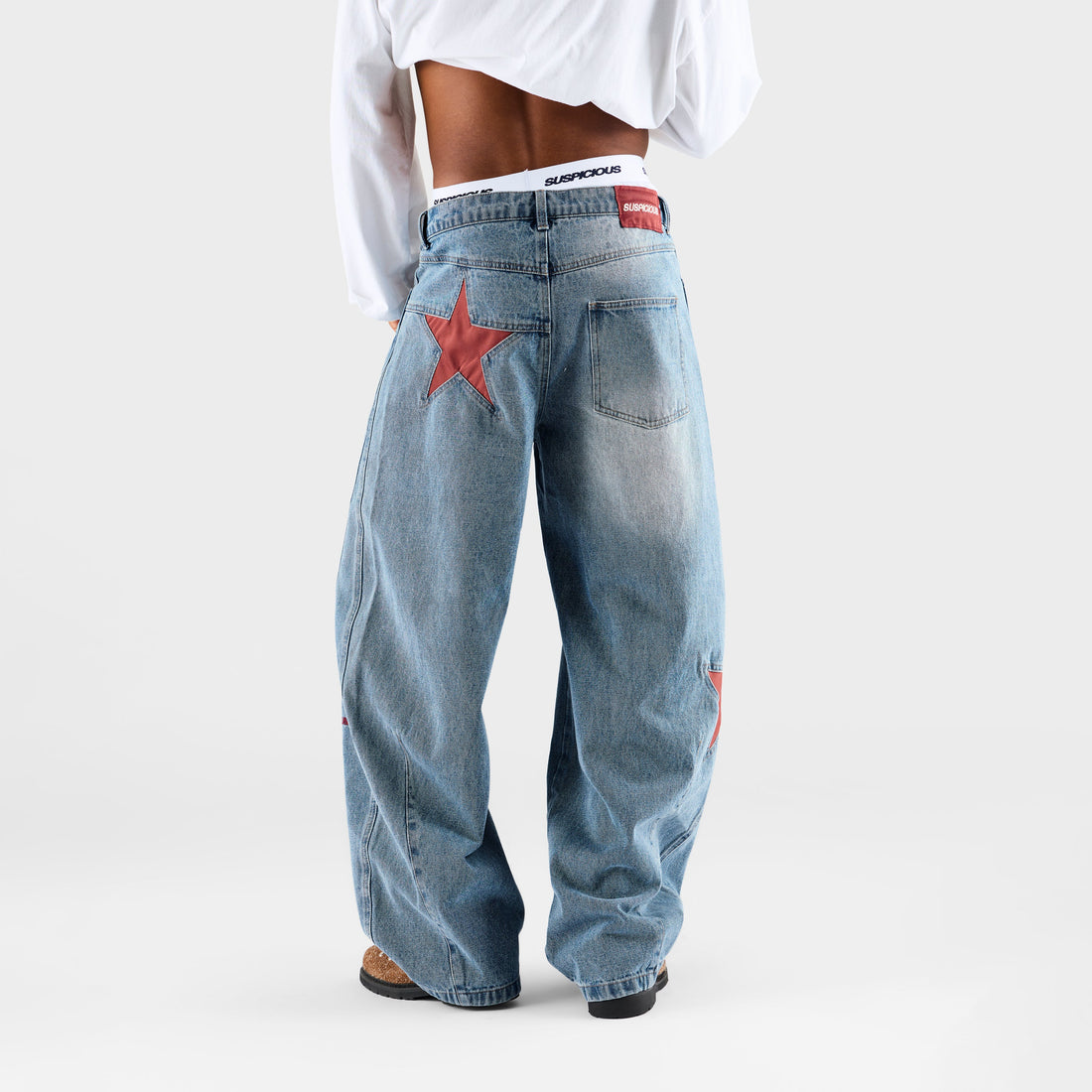 Suspicious Cowboys / Red Star Barrel Jeans - Washed Blue